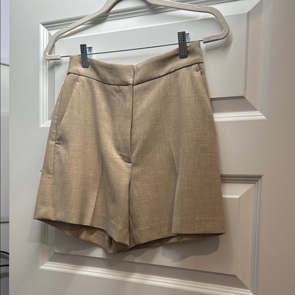 Wilfred Tan High-Rise Tailored Bermuda Shorts